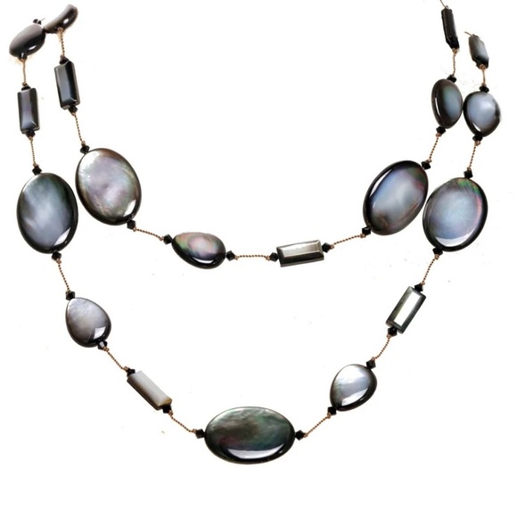 margo morrison Jewelry - NEW Margo Morrison Tahitian Mother of Pearl Long Station Necklace